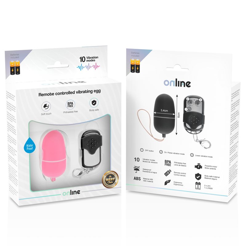 ONLINE - REMOTE CONTROL VIBRANT EGG PINK