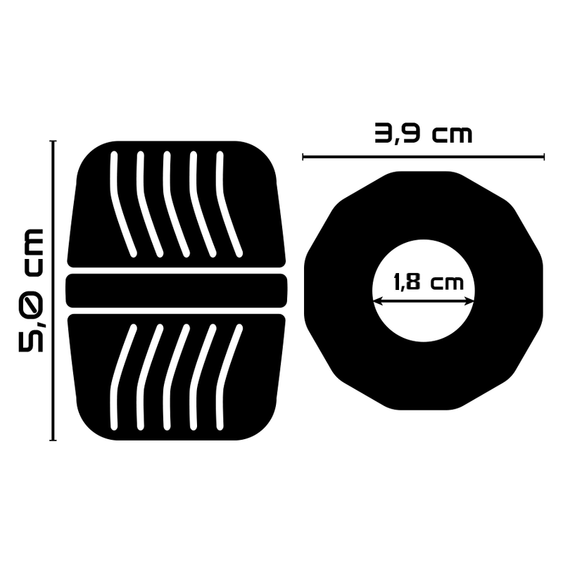 POWERING - SUPER FLEXIBLE AND DURABLE PENIS RING 5 CM PR11 BLACK