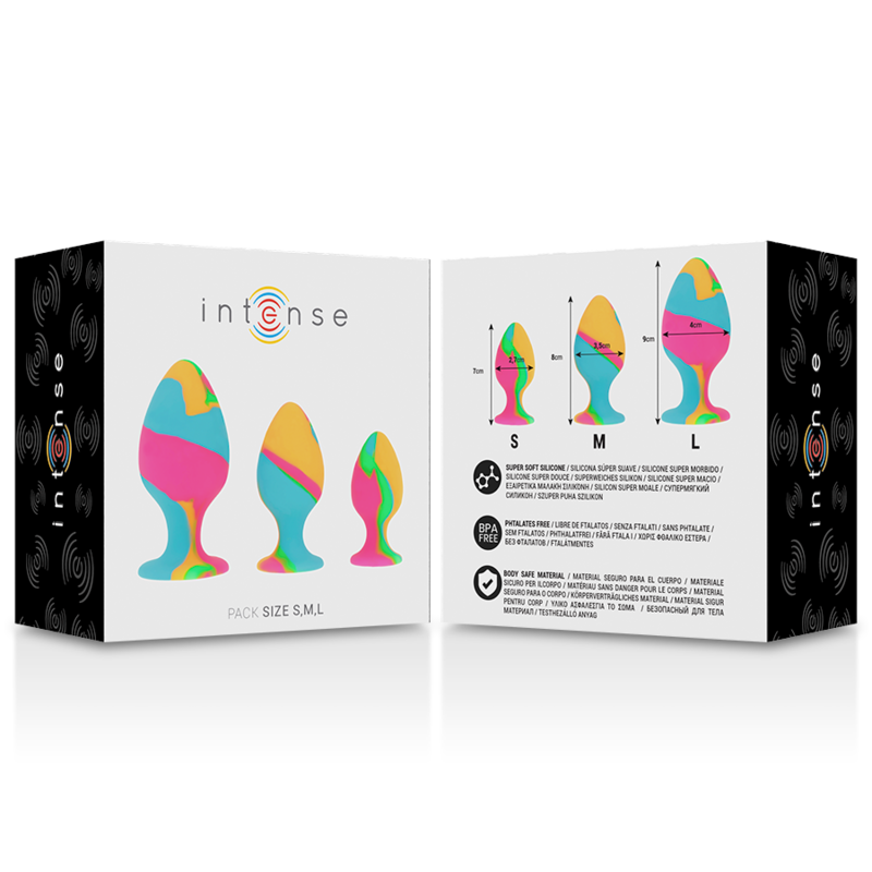 INTENSE - MULTI-COLOR SILICONE PLUG SET