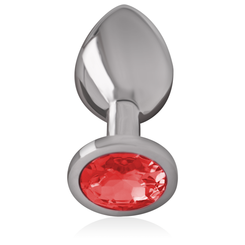 INTENSE - METAL ANAL PLUMB WITH RED CRYSTAL SIZE M
