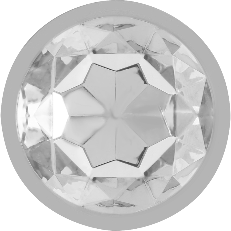 INTENSE - ALUMINUM METAL ANAL SPLUG WITH SILVER CRYSTAL, SIZE M
