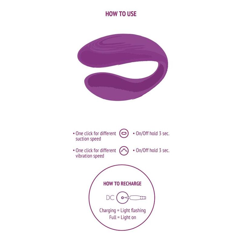 XOCOON - BOUND VIBRATOR FOR COUPLES, PURPLE