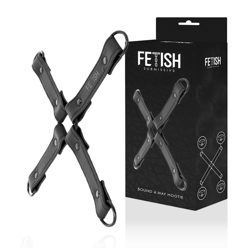 FETISH SUBMISSIVE - HANDCUFF CONNECTION MADE OF VEGAN LEATHER