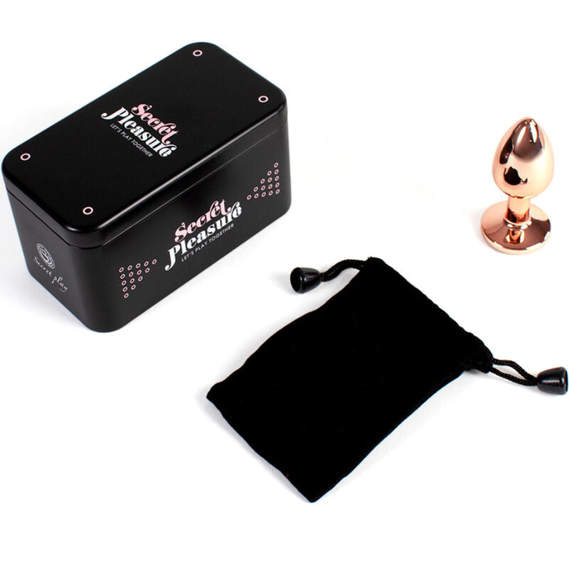 SECRETPLAY - METAL BUTT PLUG ROSE GOLD, SMALL SIZE 7 CM