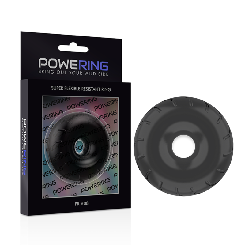 POWERING - SUPER FLEXIBLE AND DURABLE PENIS RING 5CM PR08 BLACK