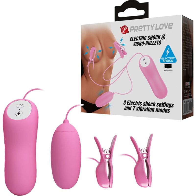 PRETTY LOVE - TWEEZERS WITH VIBRATION AND PINK ELECTRIC SHOCK
