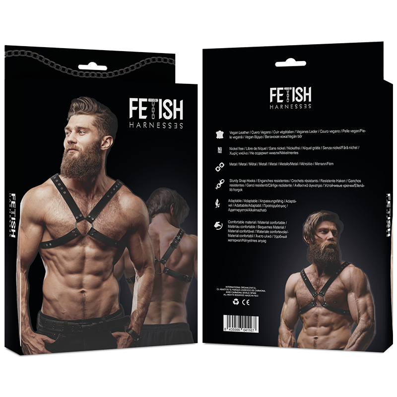 FETISH SUBMISSIVE ATTITUDE - MEN'S CHEST MADE OF ECO-LEATHER
