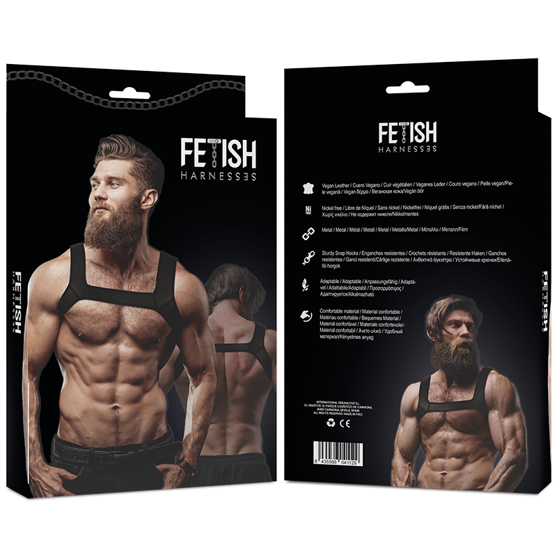 Fetish Submissive Attitude - Neoprene Chest Harness for Men, Size M