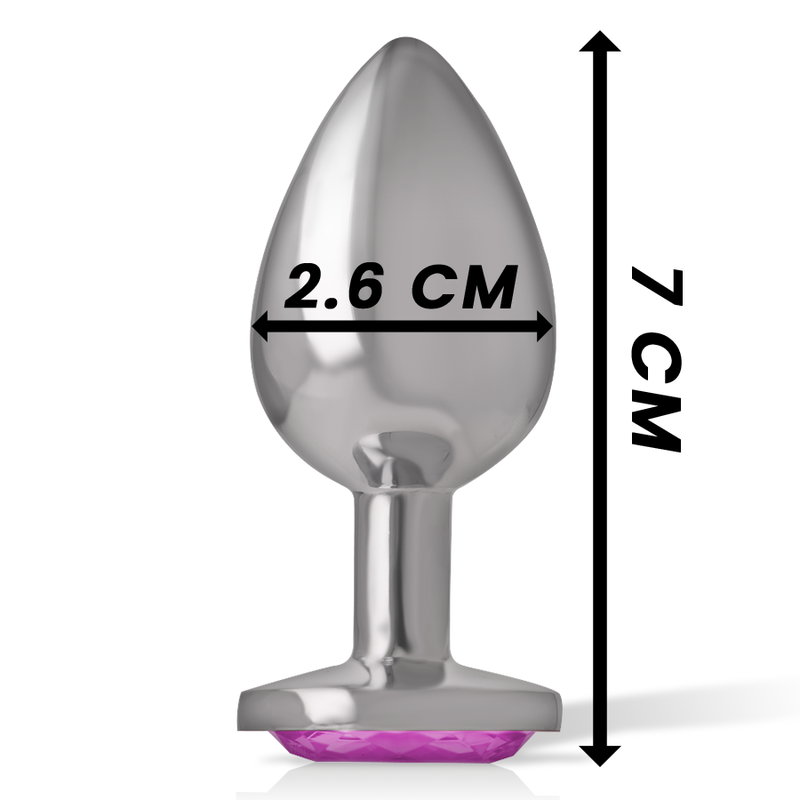 INTENSE - ALUMINUM-METAL ANAL PLUG PINK HEART SIZE S