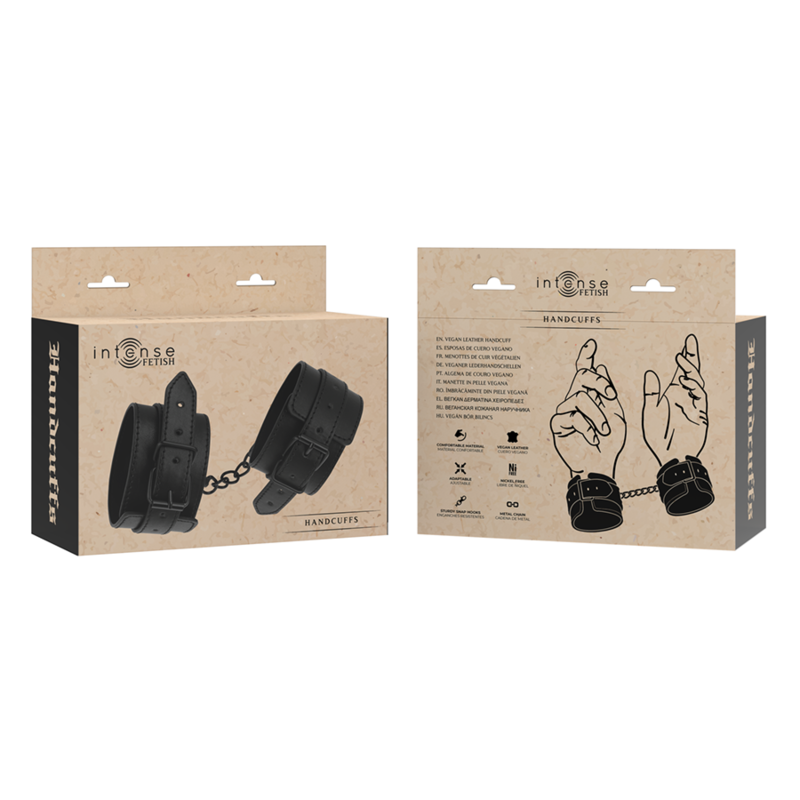 INTENSE - FETISH HANDCUFFS MADE OF VEGAN LEATHER