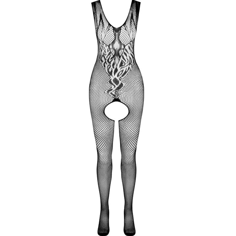 PASSION - BS098 BLACK BODYSTOCKINGS, ONE SIZE