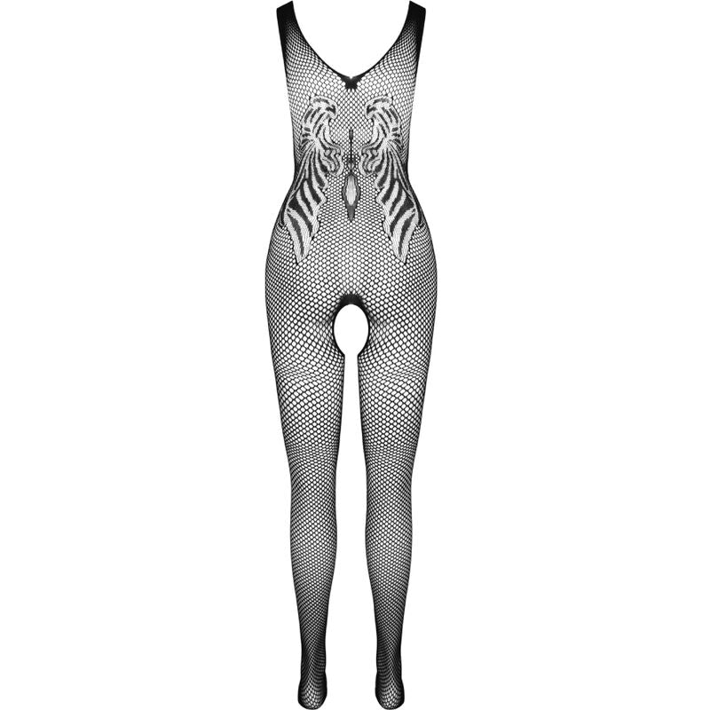 PASSION - BS098 BLACK BODYSTOCKINGS, ONE SIZE