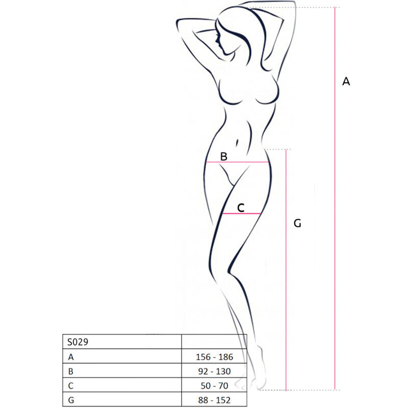 PASSION - S029 BLACK TIGHTS, ONE SIZE