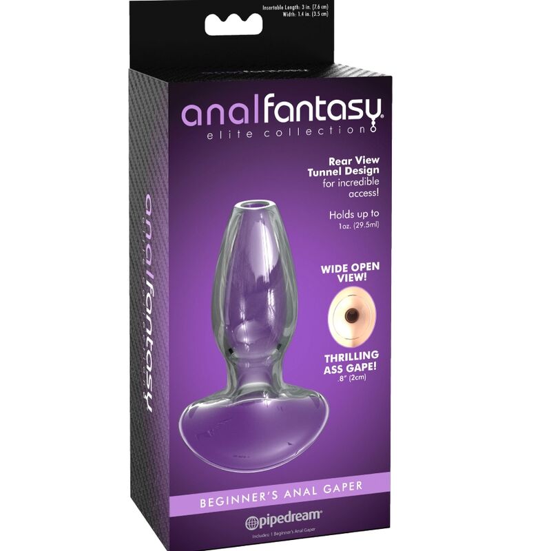 ANAL FANTASY ELITE COLLECTION - ANAL GAPER DILATOR FOR BEGINNERS, CRYSTAL SIZE S