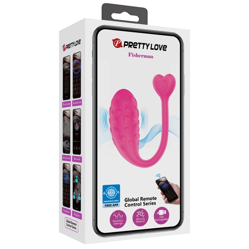 PRETTY LOVE - APP-CONTROLLED PINK FISHER VIBRATION EGG