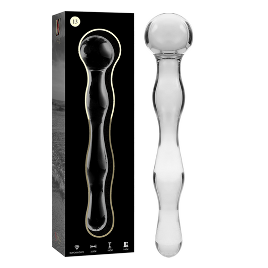 NEBULA SERIES BY IBIZA - MODELL 13 DILDO BOROSILIKATGLAS KLAR 18 CM -O- 3.5 CM