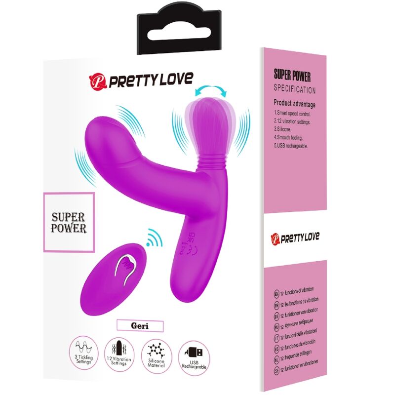 PRETTY LOVE - Clitoris Massager Pink Remote Control