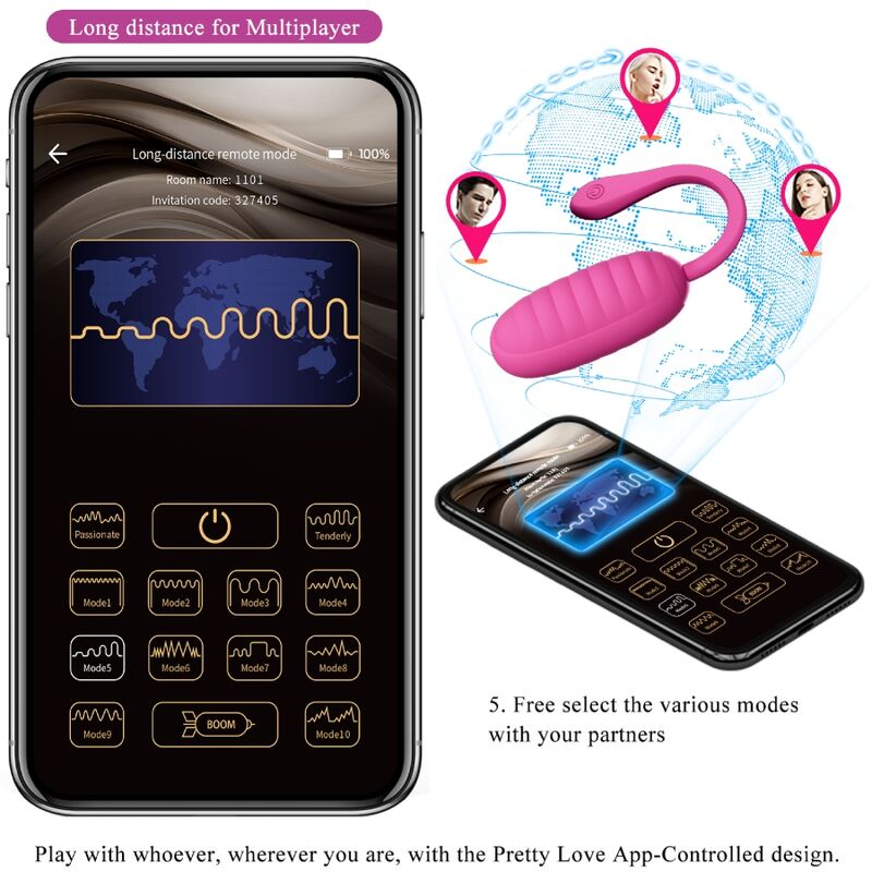 PRETTY LOVE - CATALINA PINK RECHARGEABLE VIBRANT EGG
