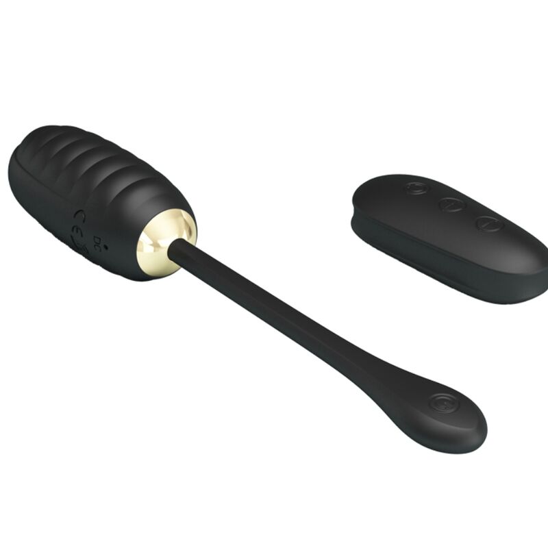 PRETTY LOVE - DOREEN LUXURY RECHARGEABLE VIBRANT EGG BLACK WITH REMOTE CONTROL