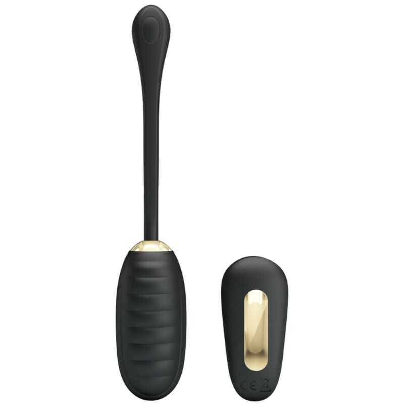 PRETTY LOVE - DOREEN LUXURY RECHARGEABLE VIBRANT EGG BLACK WITH REMOTE CONTROL