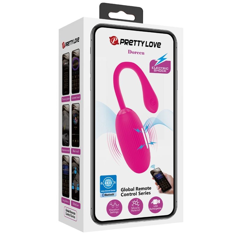 PRETTY LOVE - DOREEN RECHARGEABLE VIBRANT EGG MAGENTA WITH REMOTE CONTROL