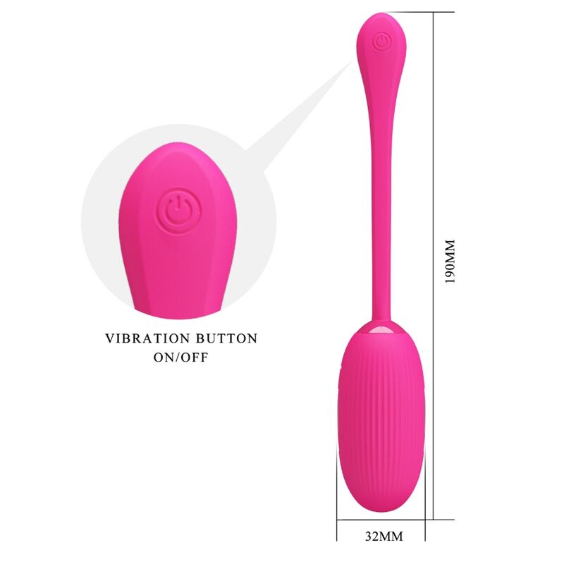 PRETTY LOVE - DOREEN RECHARGEABLE VIBRANT EGG MAGENTA WITH REMOTE CONTROL