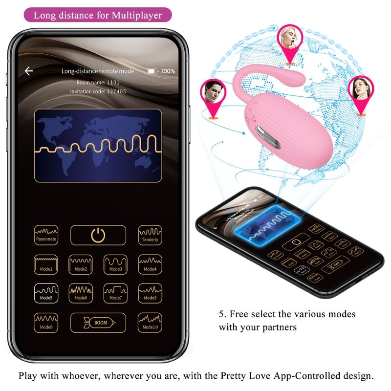 PRETTY LOVE - DOREEN PINK RECHARGEABLE VIBRATION EGG