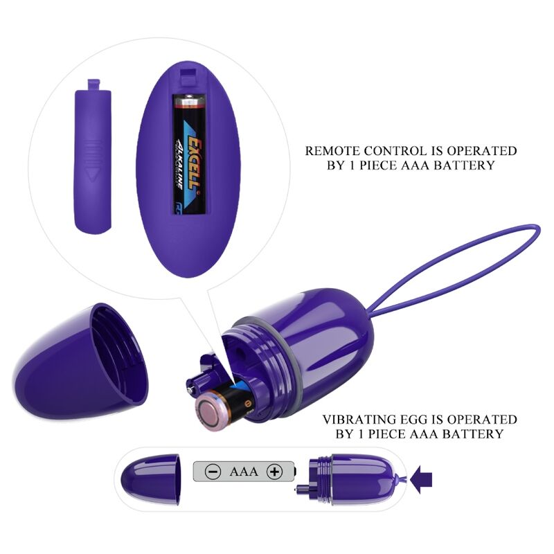 PRETTY LOVE - SELKIE YOUTH MINI VIBRANT EGG VIOLET REMOTE CONTROL