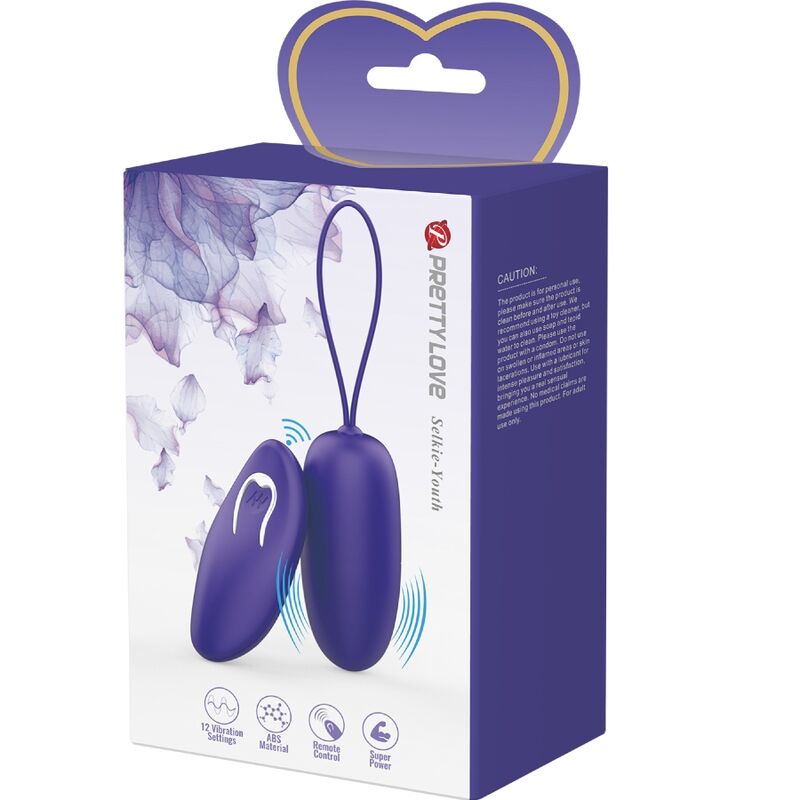 PRETTY LOVE - SELKIE YOUTH MINI VIBRANT EGG VIOLET REMOTE CONTROL