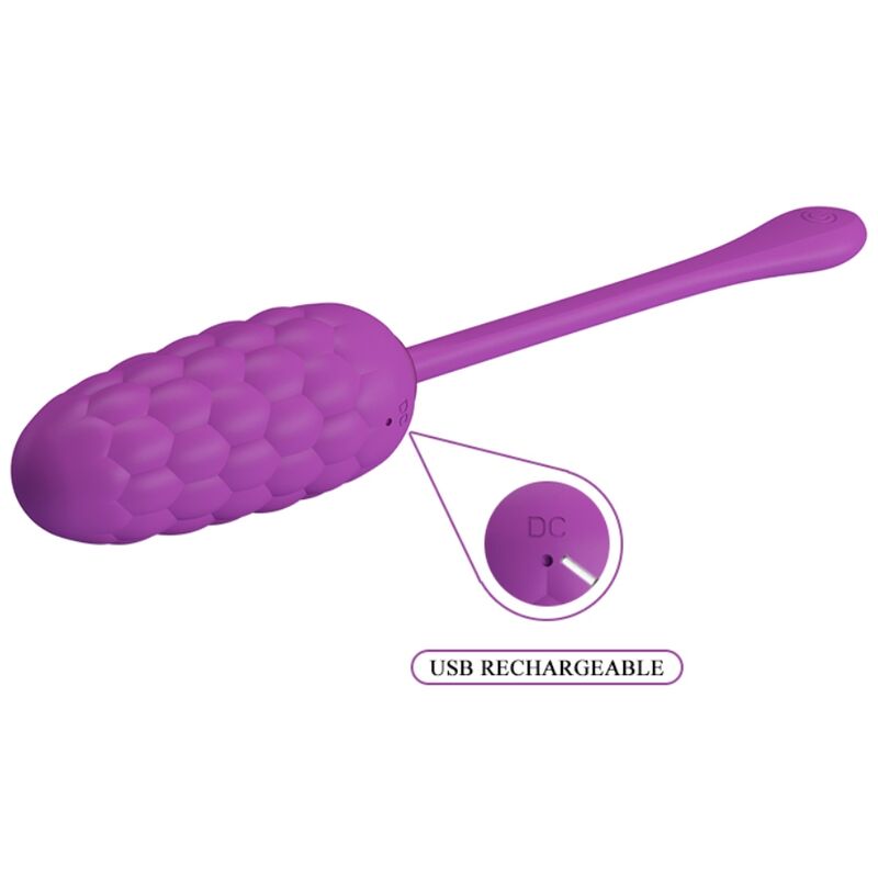 PRETTY LOVE - VIBRANT EGG WITH PURPLE RECHARGEABLE SEA TEXTURE