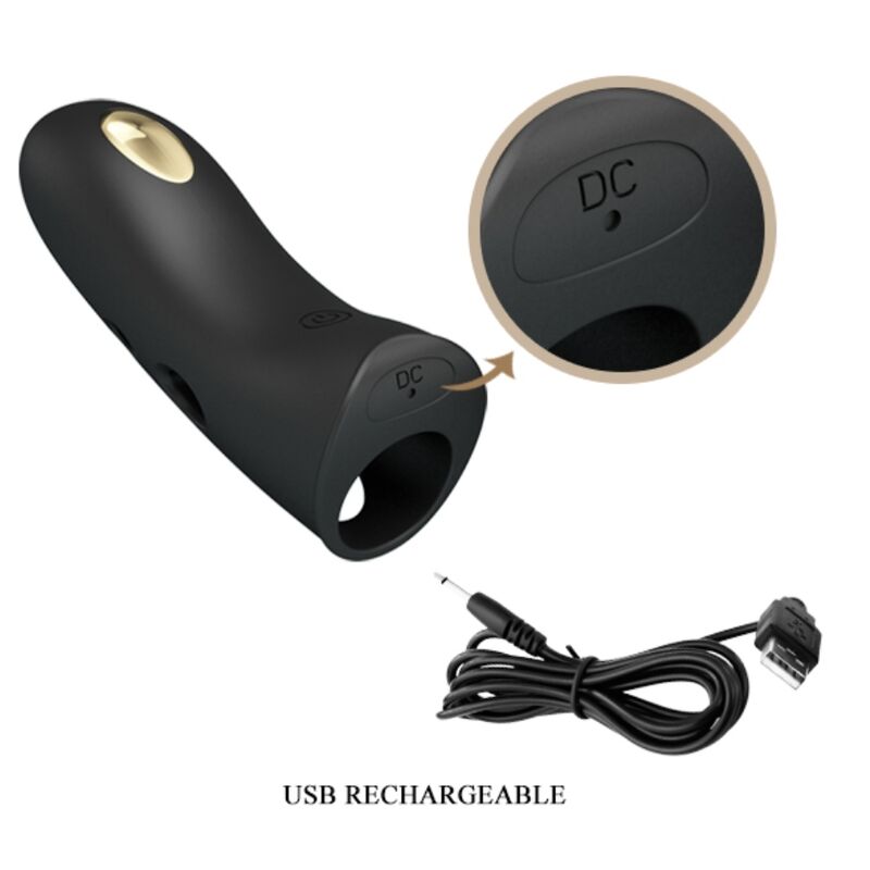 PRETTY LOVE - MARICO BLACK ELECTROSTIMULATOR FINGER CASE