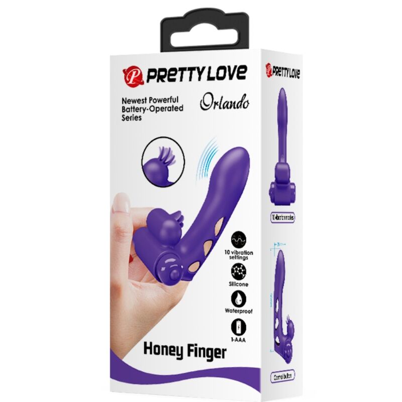 PRETTY LOVE - ORLANDO PURPLE VIBRATOR FINGER CASE
