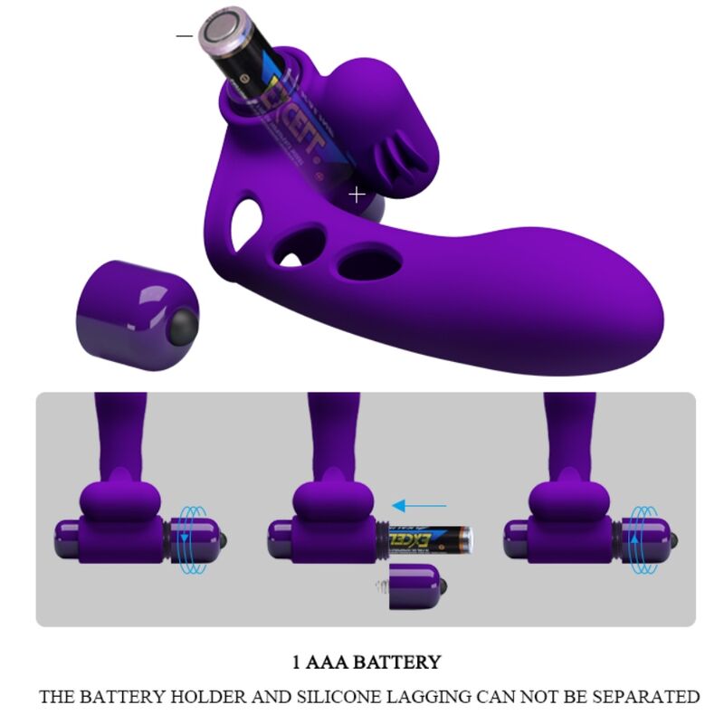 PRETTY LOVE - ORLANDO PURPLE VIBRATOR FINGER CASE