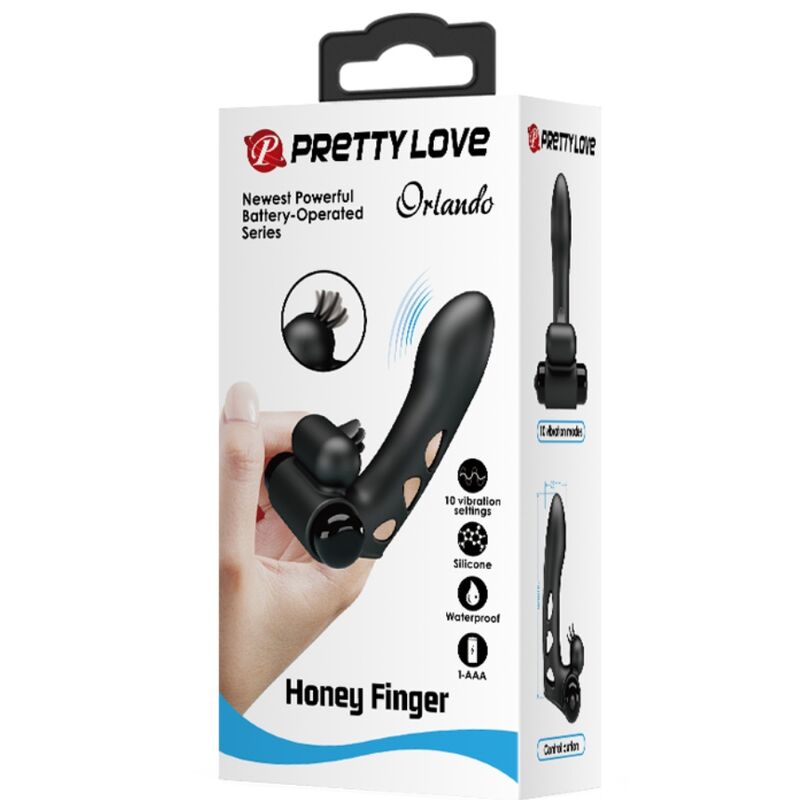 PRETTY LOVE - ORLANDO BLACK VIBRATOR FINGER CASE