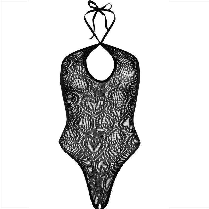 LEG AVENUE - SEAMLESS NECK HOLDER BODY IN BLACK