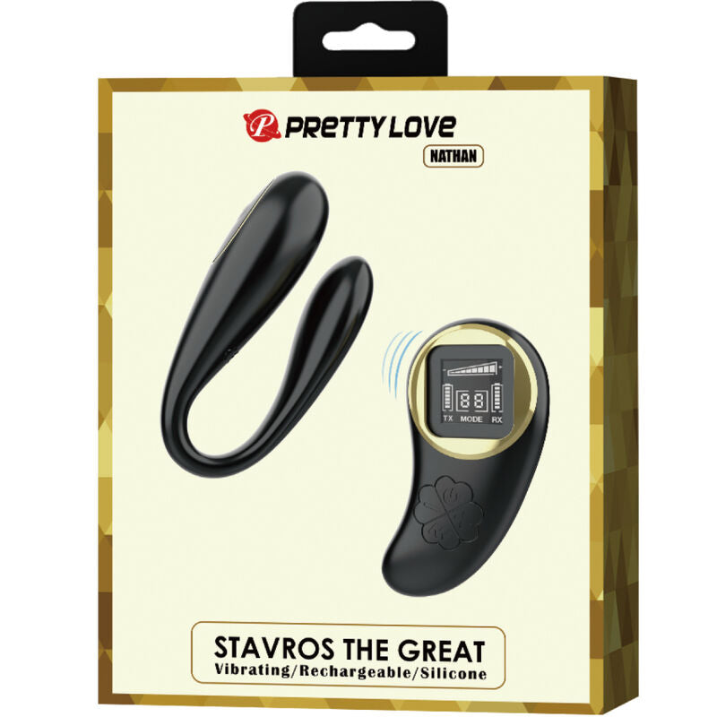 PRETTY LOVE - NATHAN DOUBLE PLEASURE VIBRATOR WITH REMOTE CONTROL