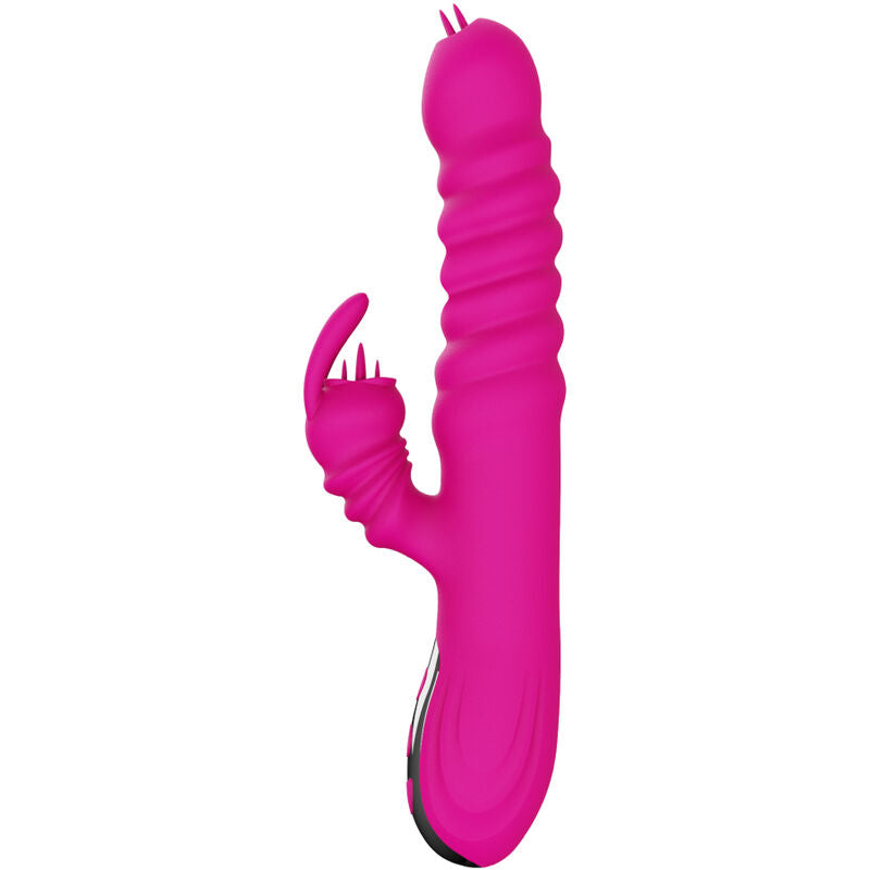 ARMONY - RABBIT DOUBLE TONGUE MULTIFUNCTION VIBRATOR FUCHSIA WARM EFFECT