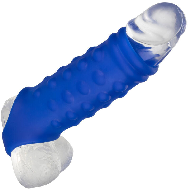 CALEXOTICS - ADMIRAL PENIS COVER WITH BEADS, LIQUID SILICONE BLUE