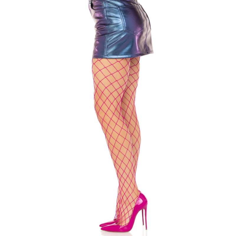 LEG AVENUE - DIAMOND MESH TIGHTS PINK