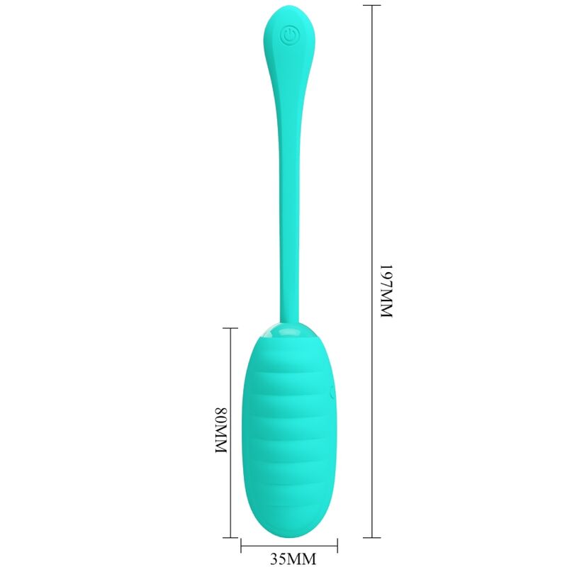 PRETTY LOVE - KIRK RECHARGEABLE VIBRANT EGG, AQUA GREEN