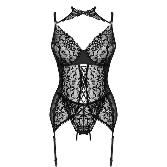 LIVCO CORSETTI FASHION - GIELLANDRA FOR THE SENSES COLLECTION KORSETT + PANTY SCHWARZ