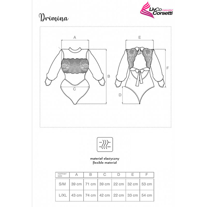 LIVCO CORSETTI FASHION - DRIMINA LC90690 NAVY BLUE BODYSUIT L/XL