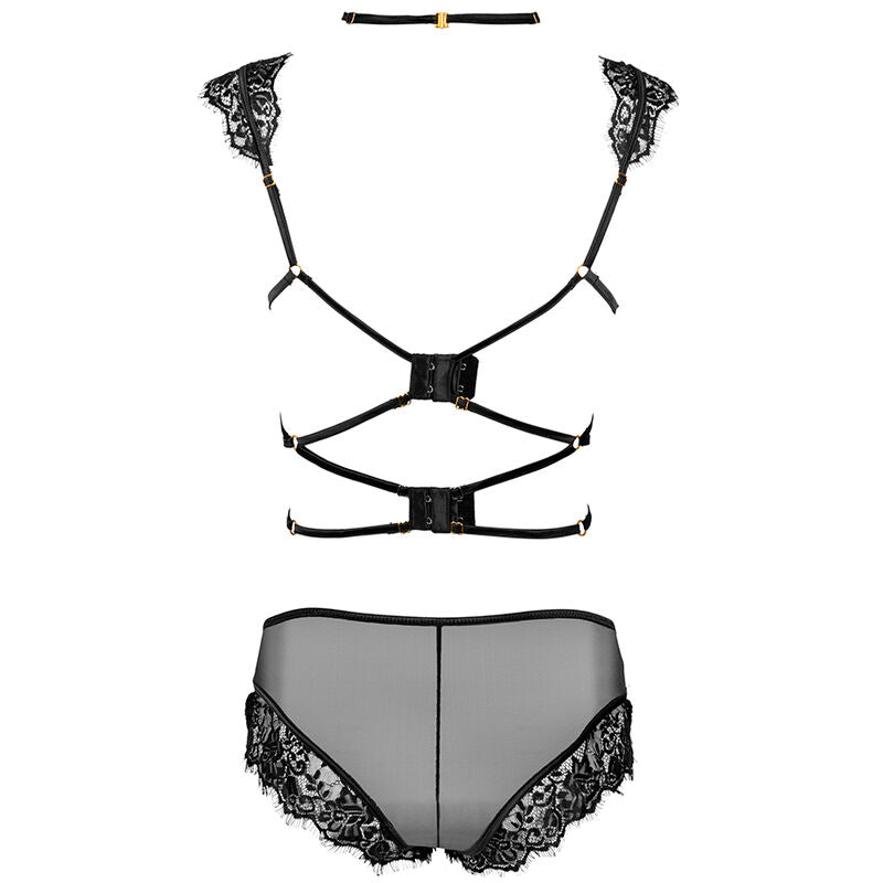 LIVCO CORSETTI FASHION - PALMENOM LC 90614 Bra + Panties Black L/XL