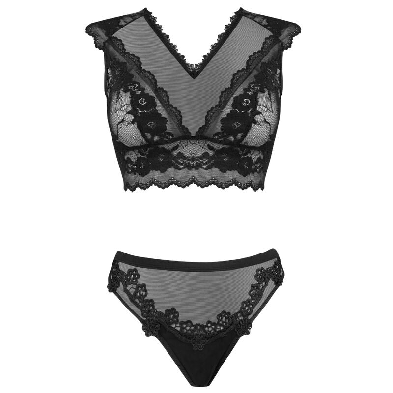 LIVCO CORSETTI FASHION - TIMOSAN LC 90631 BRA + PANTIES BLACK L/XL