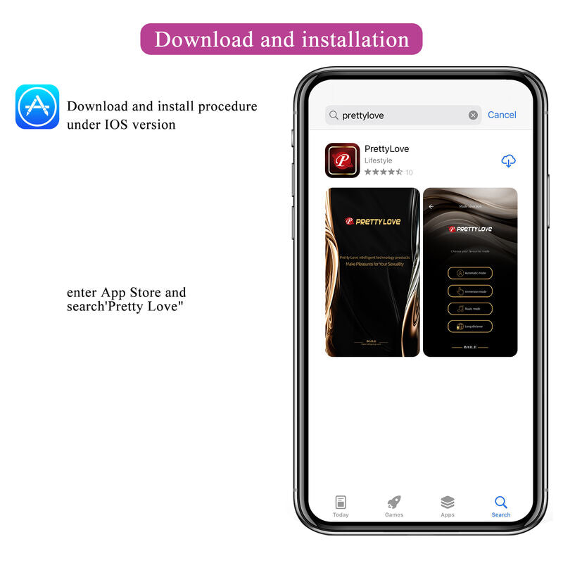 PRETTY LOVE - HECTOR ELECTROSHOCK VIBRATOR APP CONTROL PURPLE