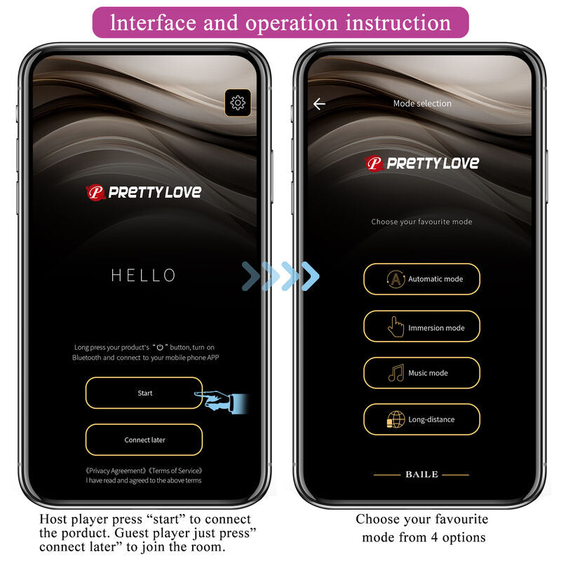 PRETTY LOVE - HECTOR ELECTROSHOCK VIBRATOR APP CONTROL PURPLE