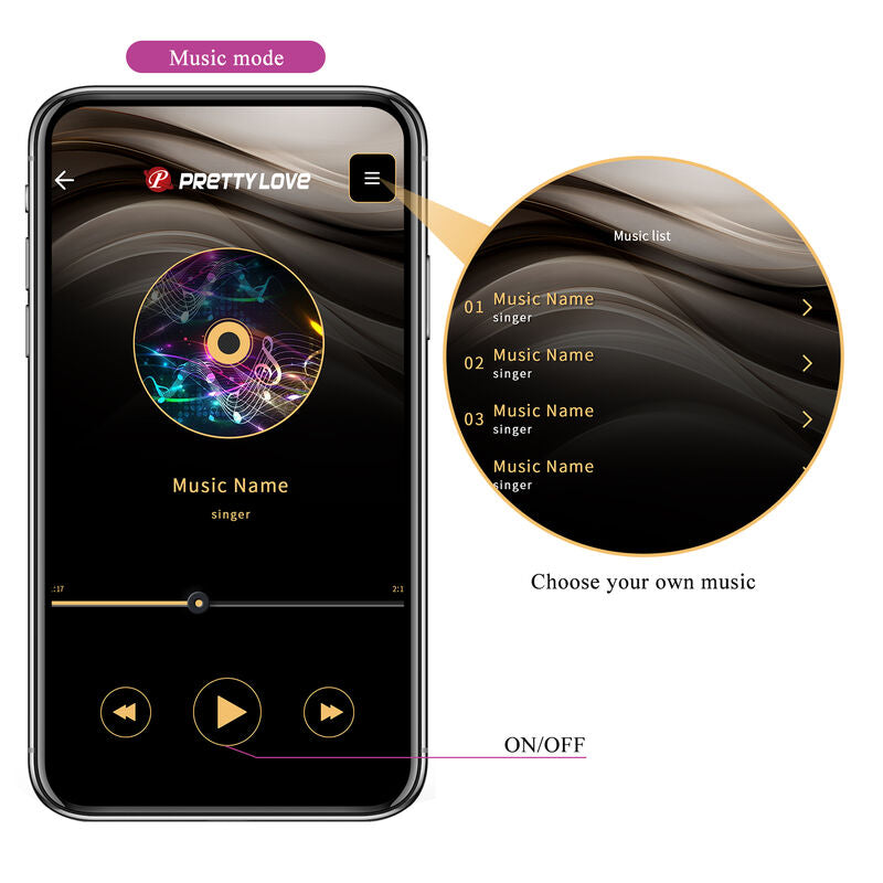 PRETTY LOVE - HECTOR ELECTROSHOCK VIBRATOR APP CONTROL PURPLE