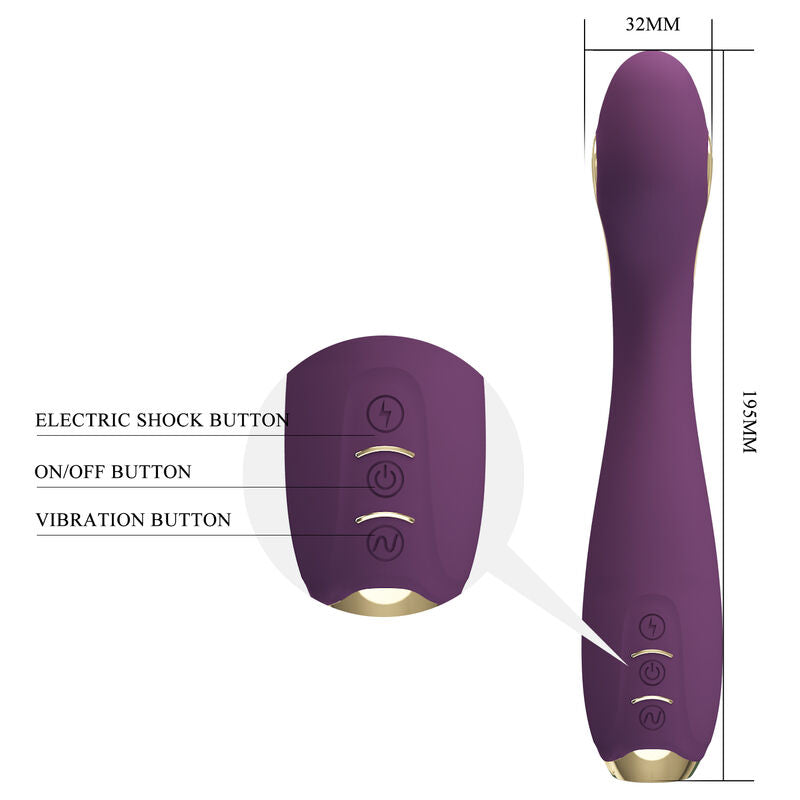 PRETTY LOVE - HECTOR ELECTROSHOCK VIBRATOR APP CONTROL PURPLE