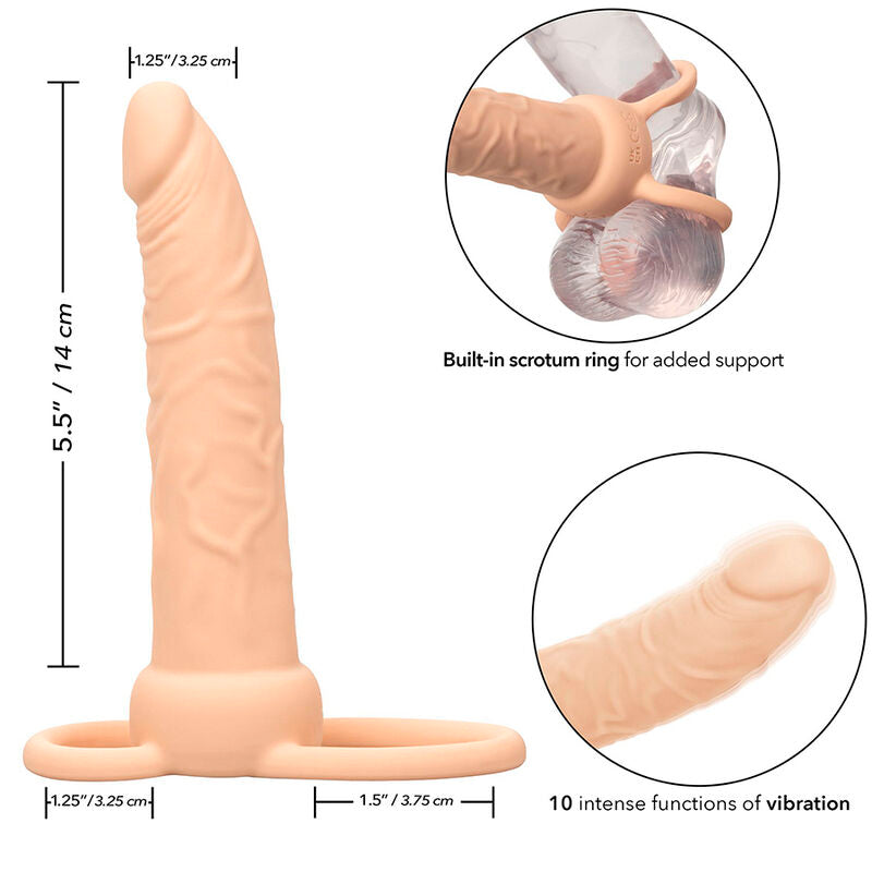 CALEXOTICS - PERFORMANCE MAXX RECHARGEABLE DUAL PENETRATOR, LIGHT SKIN