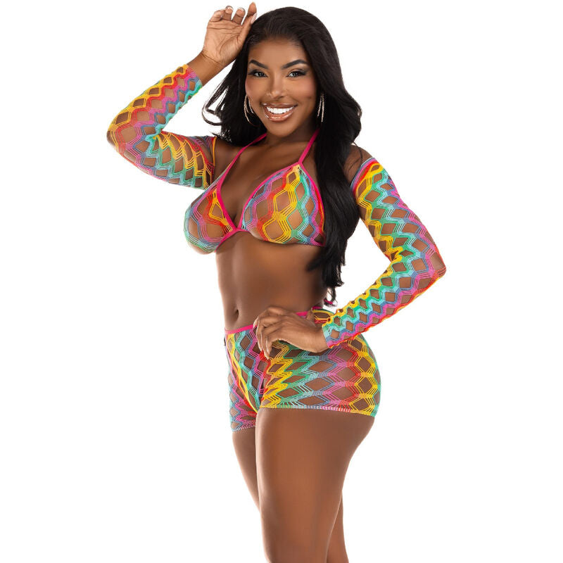 LEG AVENUE - THREE-PIECE SET MULTI-COLOR